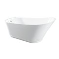 Aqua Eden Freestanding Bathtubs, 59.45 L, 28.38 W, White, Acrylic VTRS592826